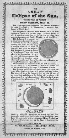 Broadsheet: `The Great Eclipse of The Sun'