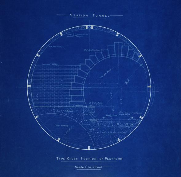 23' – 2 ½" Int[ernal] Dia[meter] C[ast] I[ron] Tunnel for Crossover