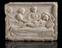 This marble plaque depicts a ‘parturition’, or birthing scene