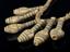 Necklace of plaited hide with 7 ivory phials attached