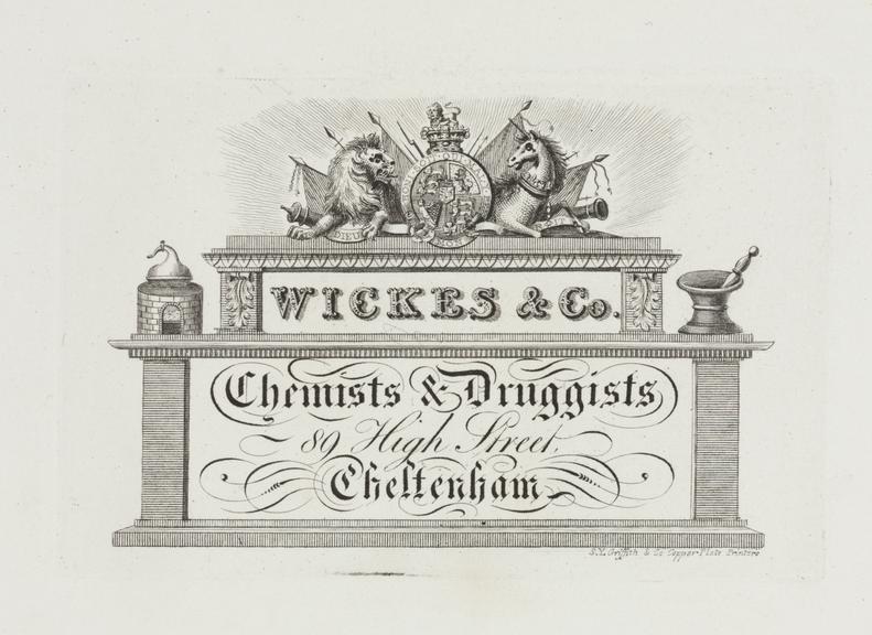 Trade card: Wickes & Co., 89 High Street, Cheltenham