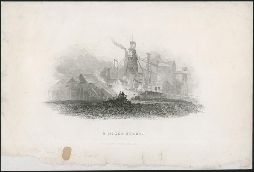 Print, etching. 'A Night Scene'