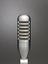 Mono ribbon microphone in satin finish stainless steel