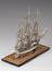 Rigged model in bone of 40 frigate "Aeolus" of about 1800