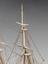 Rigged model in bone of 40 frigate "Aeolus" of about 1800