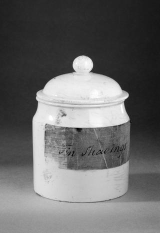 Jar, “Tin Shavings”