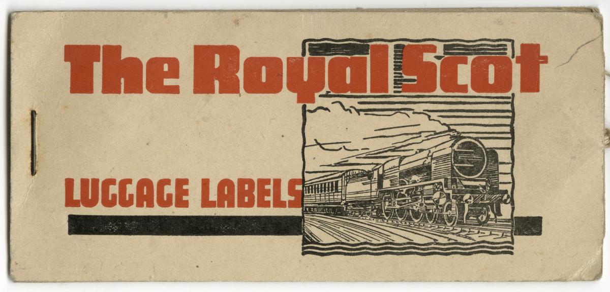 Pack of luggage labels, The Royal Scot