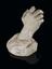 Plaster cast of George V's right hand, on plaster base