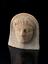 Votive male face, terracotta, painted, probably Roman