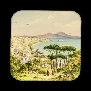 Magic lantern slide: Day Eruption of Vesuvius