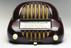 Walnut bakelite radio, with ivory phenolic knobs, valve