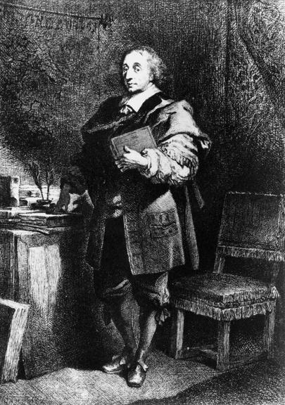 Photograph  of engraved portrait of Blaise Pascal