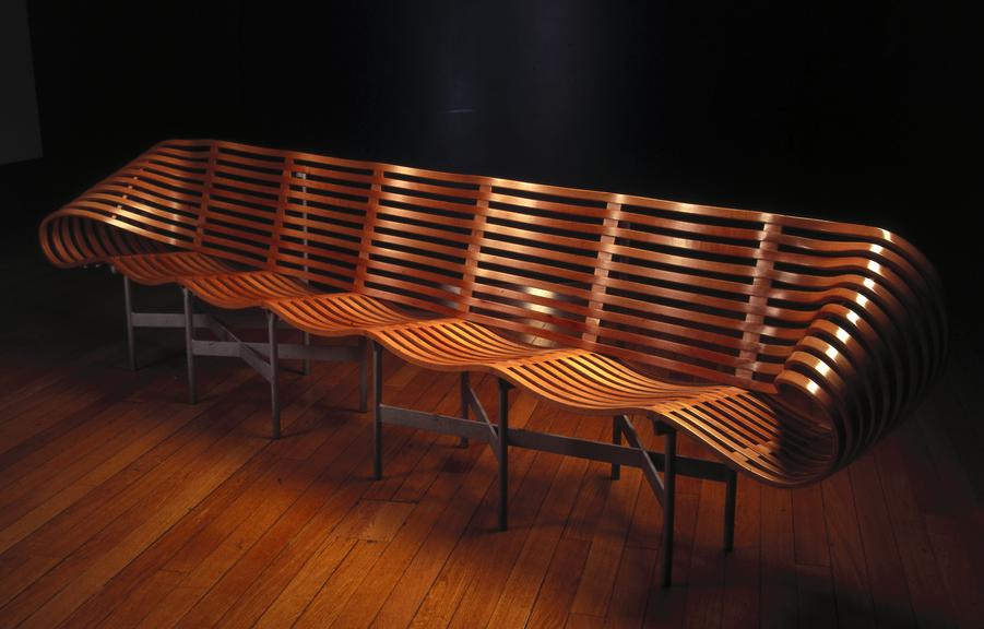 Compressed Beech Wooden Bench Designed by Jane Dillon.