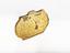 Plaque like amuletic pendant of glass, yellow