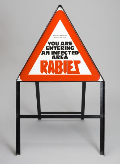 Rabies warning sign