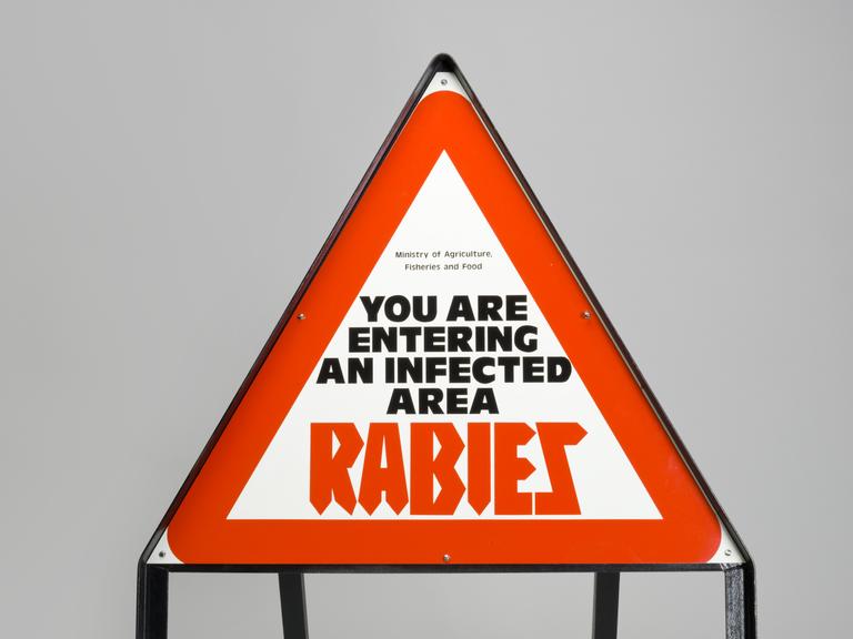 Rabies warning sign