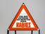 Rabies warning sign and stand, England, 1980-1990 (sign)