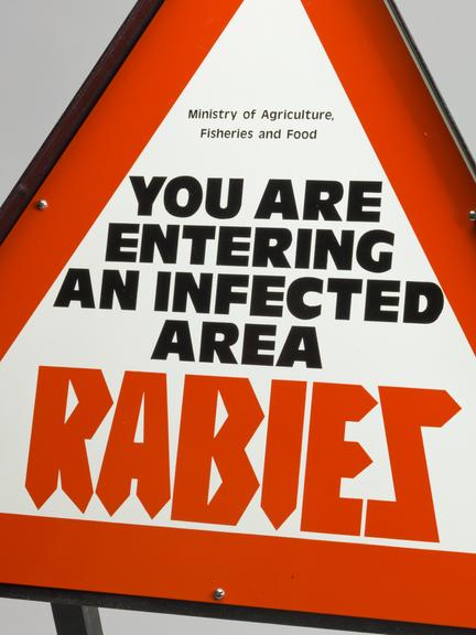 Rabies warning sign