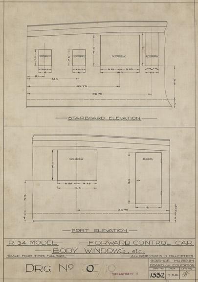 R. 34 Model - Forward Control Car - Body Windows etc