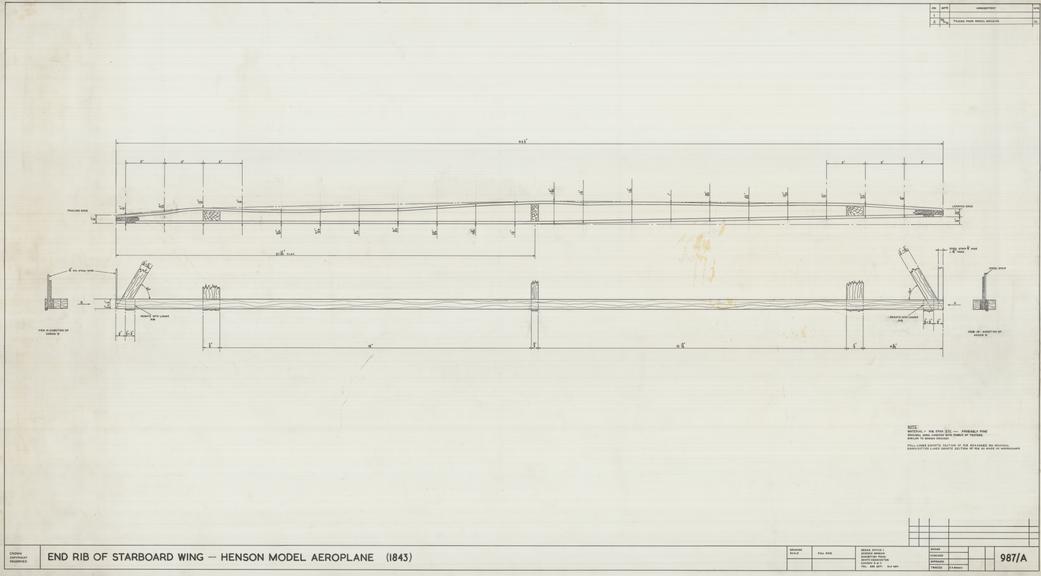 End Rib of Starboard Wing - Henson Model Aeroplane (1843)