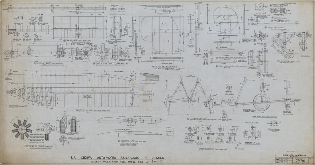 La Cierva Auto-Gyro Aeroplane:- Details