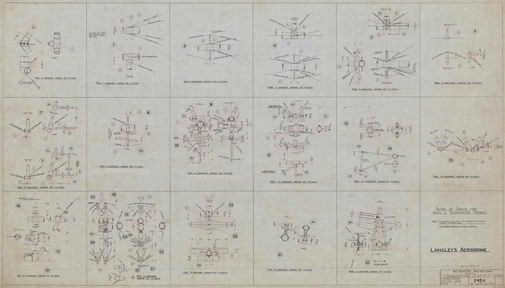 Langley's Aerodrome Details of Joints for Main and Transvers Frame