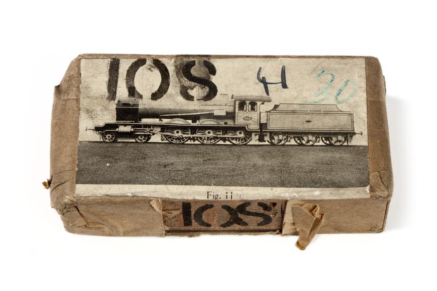 A printing block with a surface image of a Beyer Peacock