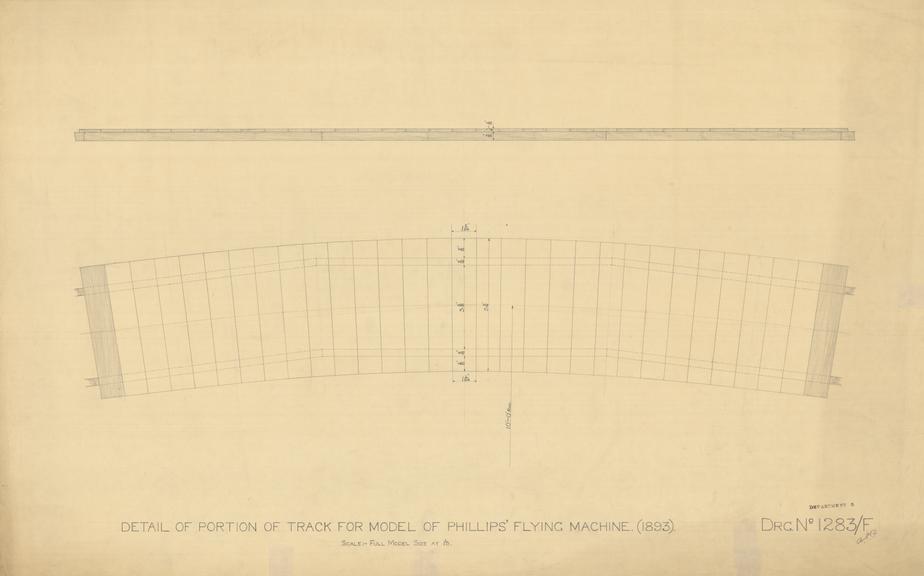 Detail of Portion of Track for Model of Phillips' Flying Machine (1893)