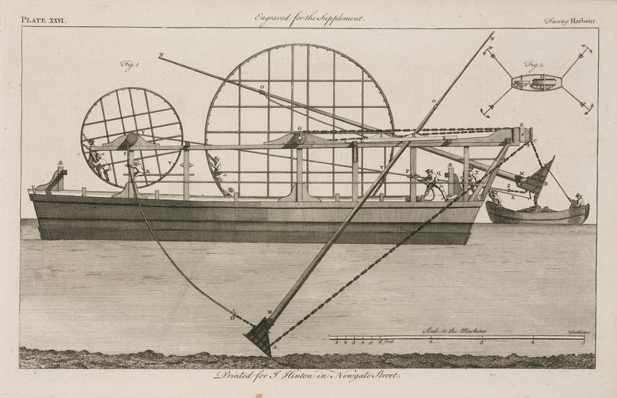 engraving: 'Harbour' Plate XXVI from New and Universal