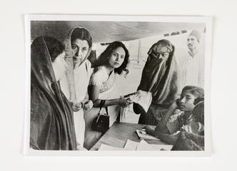 "Muslim ladies go to the polls"