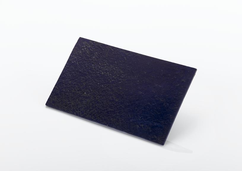 Prussian blue textured Parkesine sample sheet | Science Museum Group ...