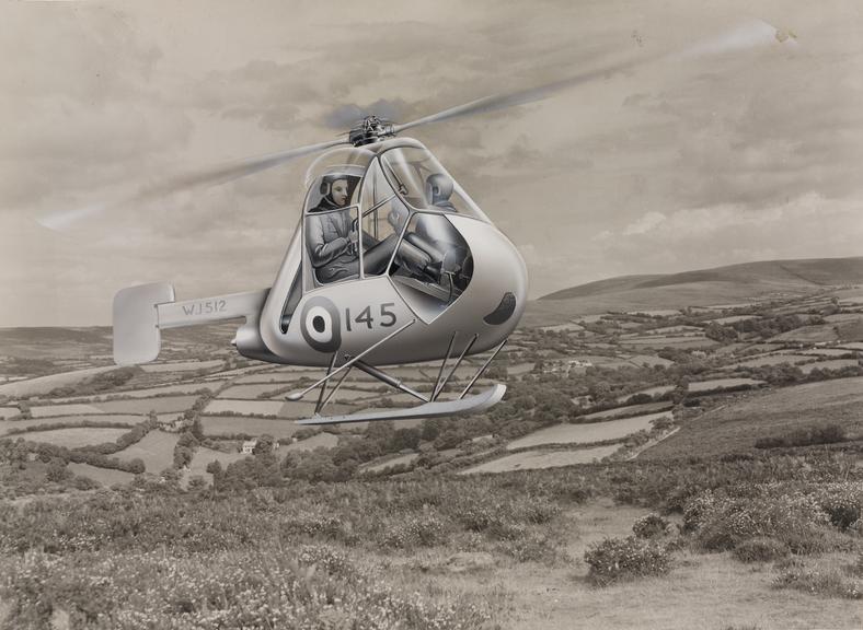 8 artwork items, various media, concerning the Fairey Rotodyne military transport helicopter project