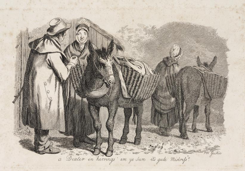 6 etchings: street traders