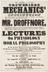 Broadsheet notices for A series of lectures by Mr Droffnore