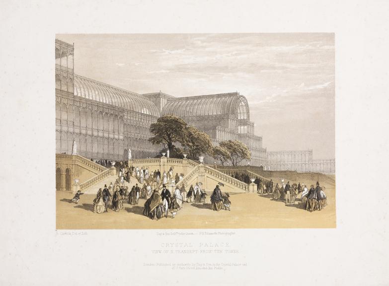 Tinted lithograph - The Crystal Palace at Sydenham