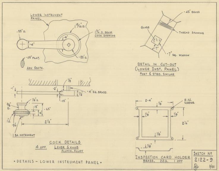 Vickers' Vimy Cockpit - Cock Details