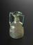 Glass bottle, long neck, two handles, Roman, 251-450 CE