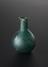 Bottle, glass, dark bluish green, for perfumed oil, Roman