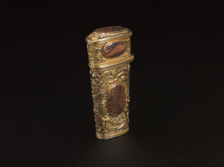 Silver gilt etui case