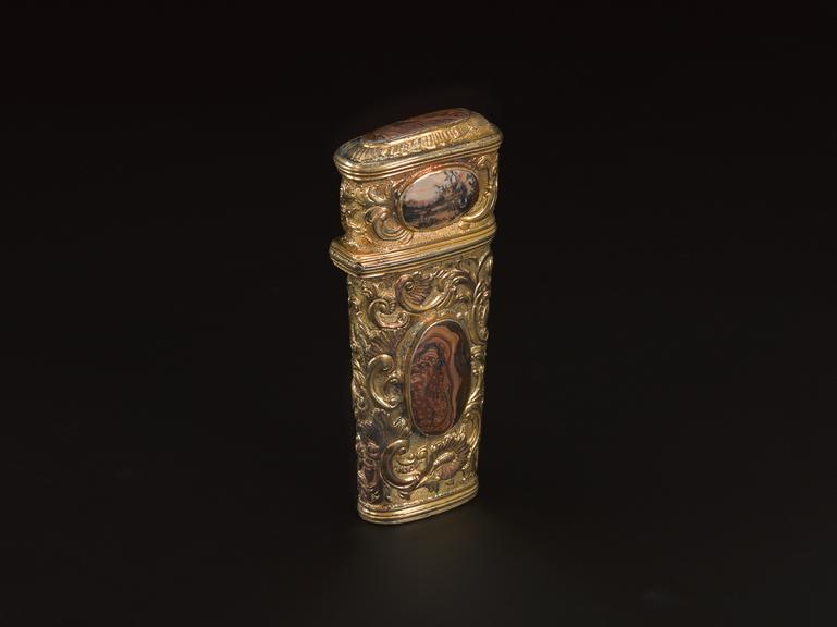 Silver gilt etui case