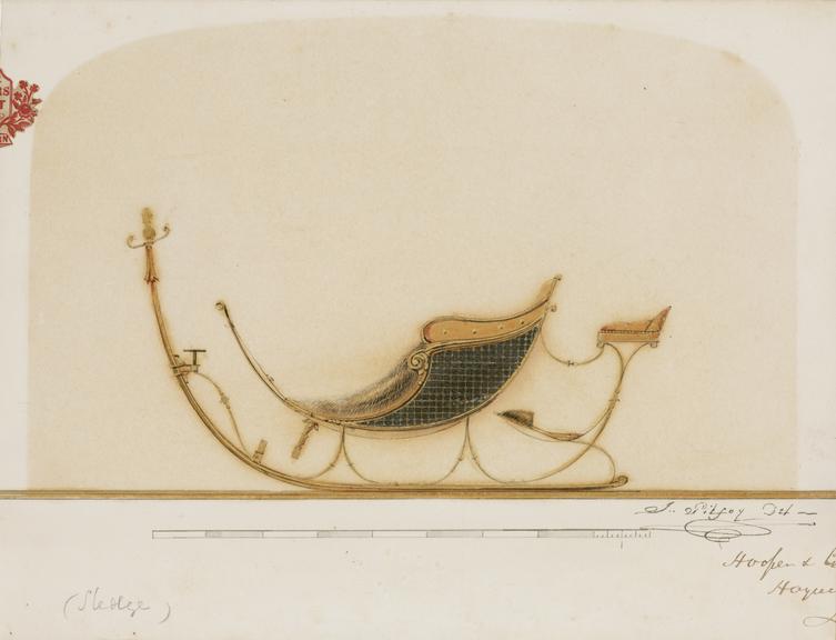 Design for a Sledge (watercolour)