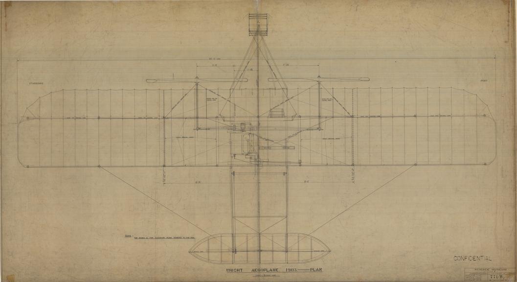 Wright Aeroplane 1903 - Plan