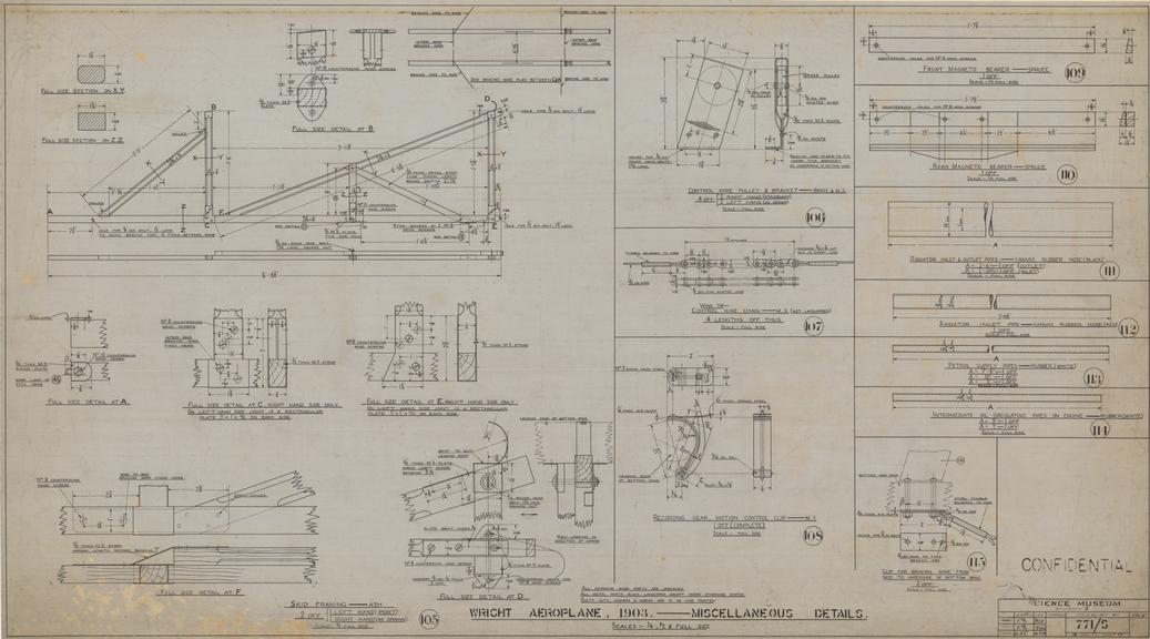 Wright Aeroplane 1903 - Miscellaneous Details