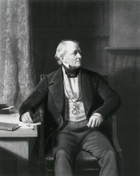 Mezzotint. Portrait of Sir Francis Beaufort FRS 1774-1857. By S. Pearce