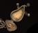 Pear-shaped pomander with long chain