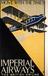 Imperial Airways travel poster by 'DB'. Move with the Times