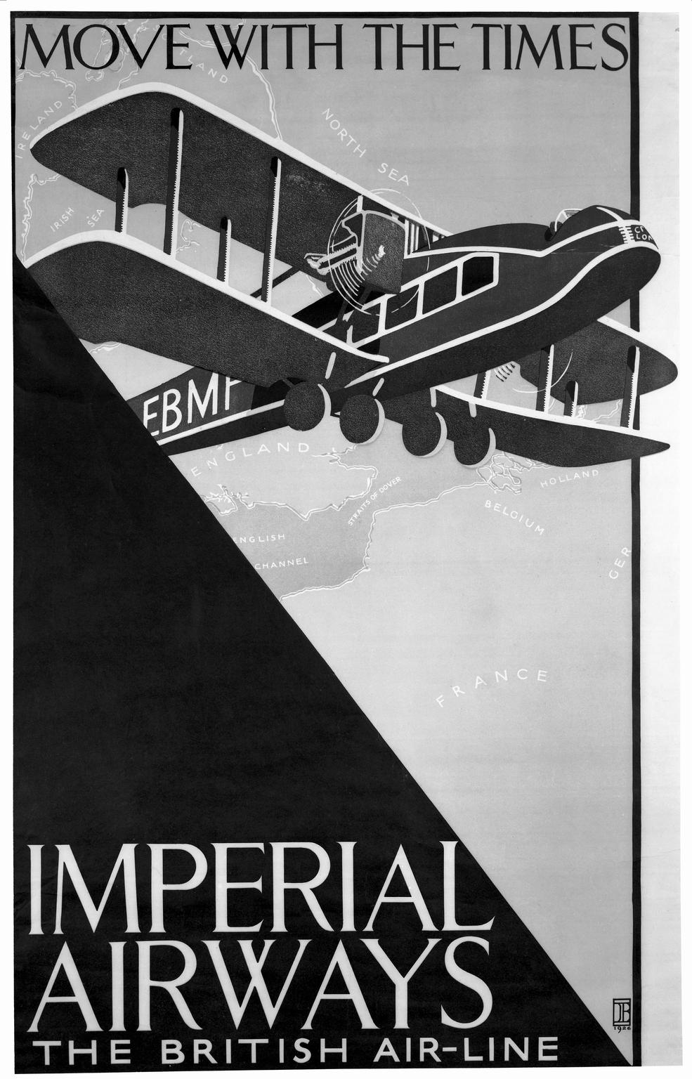 Poster: Move with the Times, Imperial Airways, The British Air Line