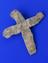 Lead mortuary cross from victim of the Great Plague of 1348