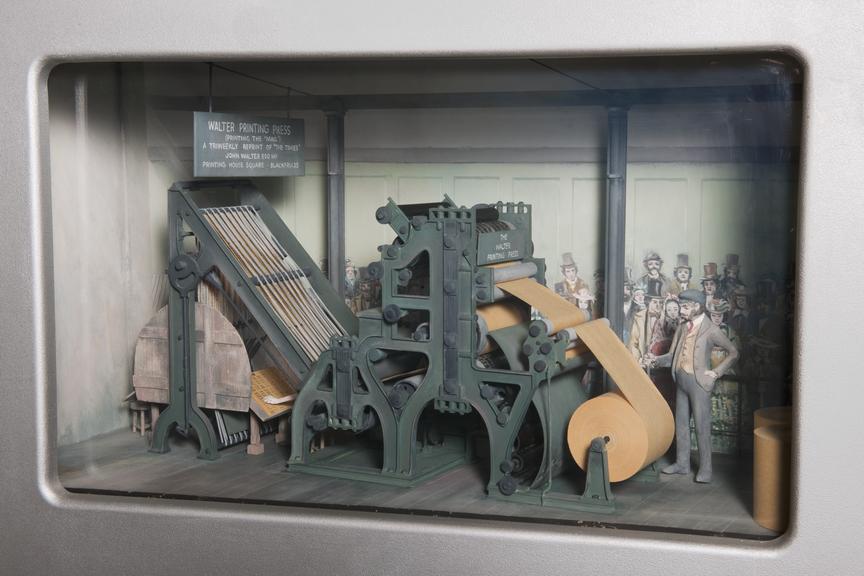 Model (in painted setting) of "The Times"