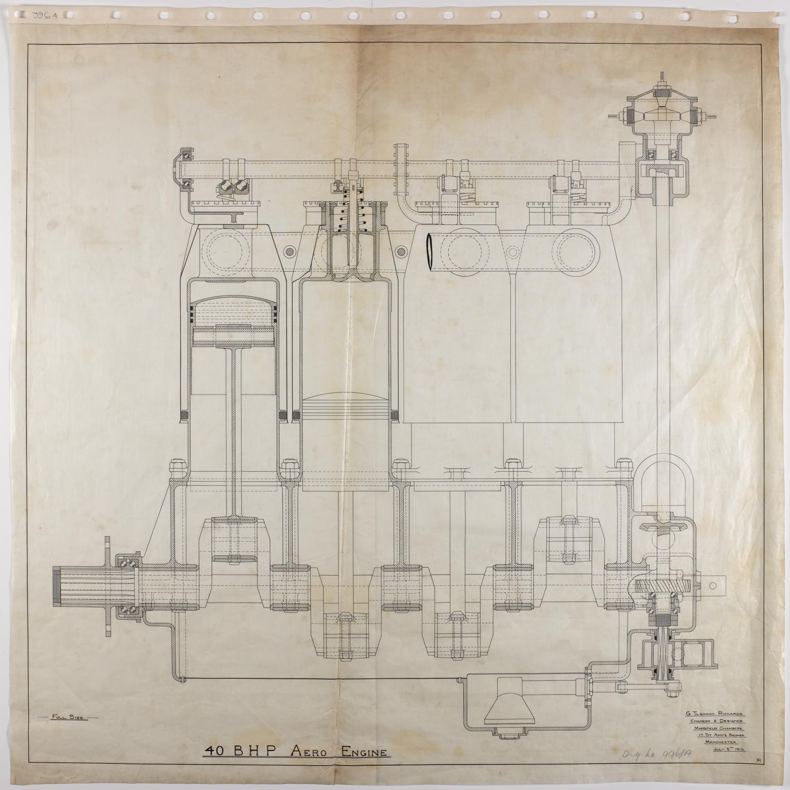 40 B H P Aero Engine | Science Museum Group Collection
